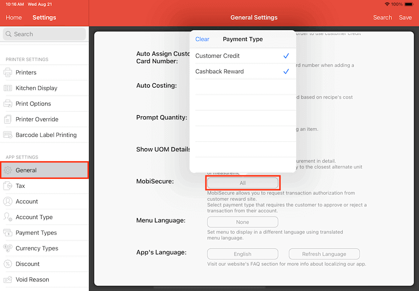 mobipos mobisecure select payment