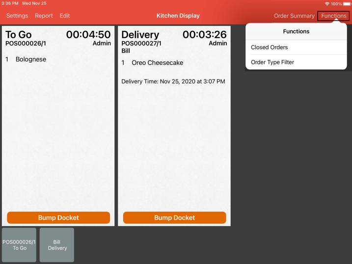 mobipos kitchen display system settings